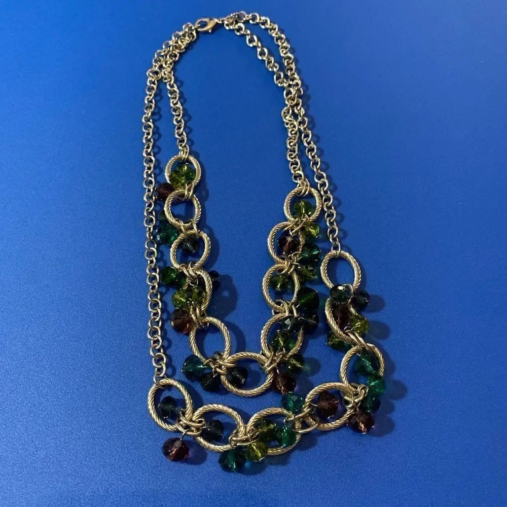 Double Strand Statement Necklace - Picture 2 of 4